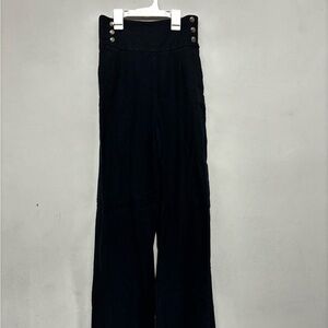 Ci Sono Dark Blue Straight Leg linen pants